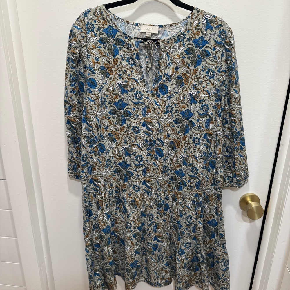LOFT Blue Floral Women's Dress